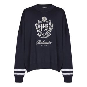 Balmain Men Wool Sweater With Logo
